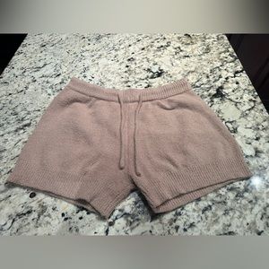 La Vie En Rose Pink Plush Lounge Shorts